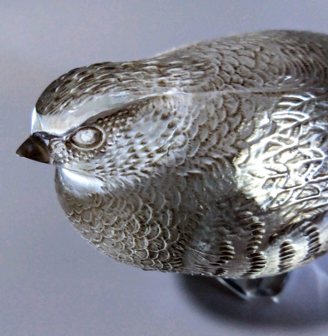 ルネ ラリック R LALIQUE ウズラ 置物 オブジェ クリスタル - メルカリ