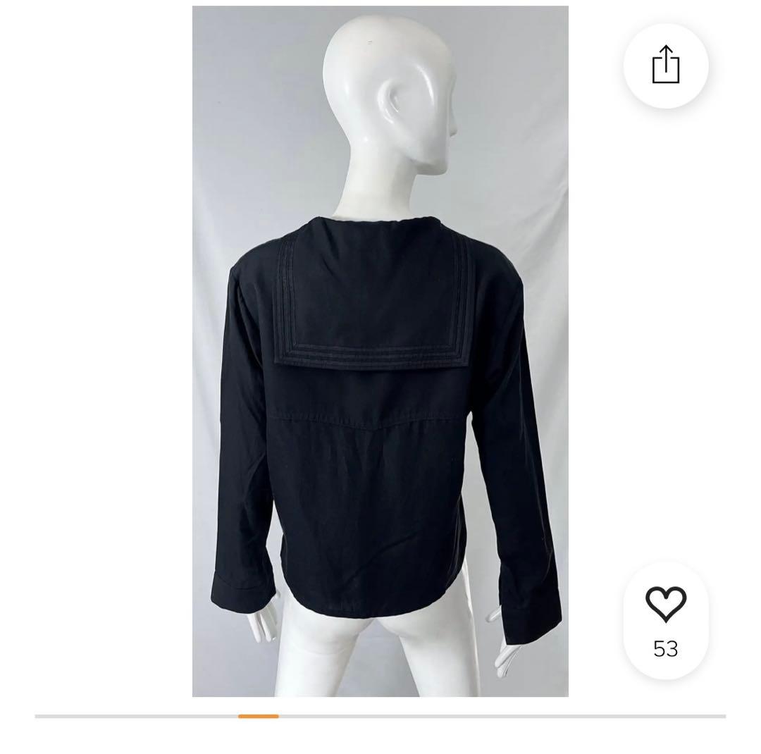 Yohji yamamoto 80s 90s アーカイブ シルク セーラーシャツ Yohji 90s