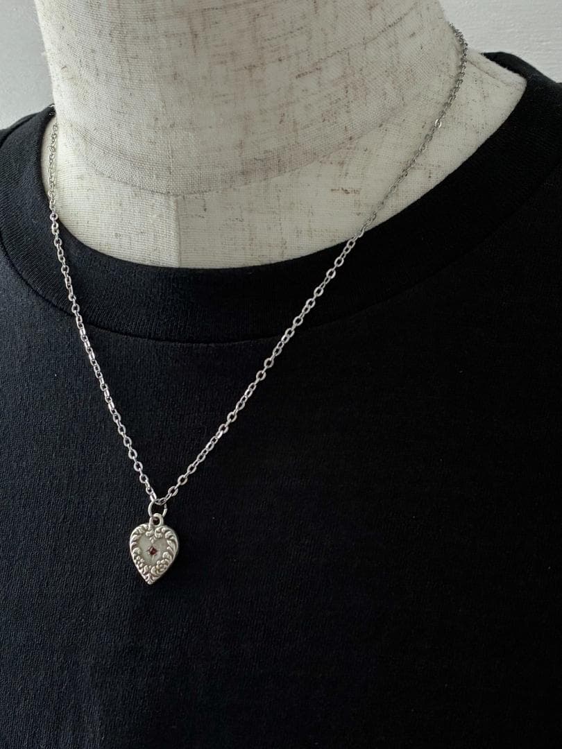 スウィートハートジュエリー勿忘草 レッドストーン シルバー