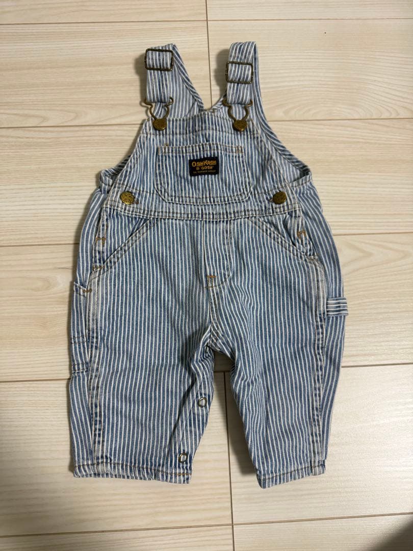 OshKosh B'Gosh ストライプオーバーオール - メルカリ