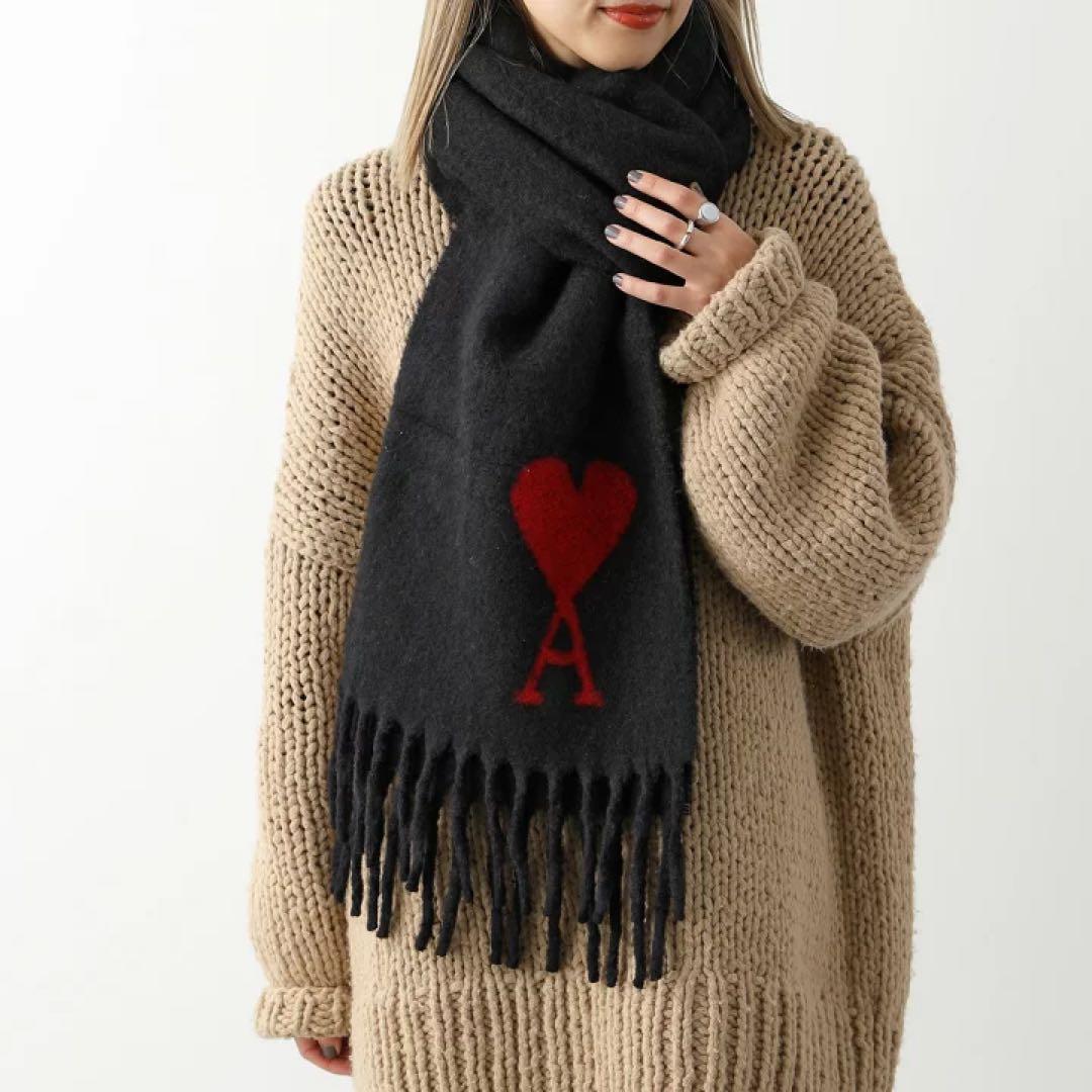 Ami Paris ロゴマフラー AMI Alexandre Mattiussi アミパリス AMI PARIS マフラー AMI DE COEUR