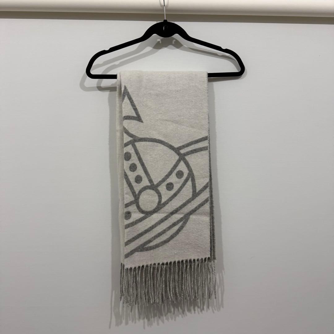 新年セール 【完売品】 VivienneWestwood リバーシブルマフラー ◇ Vivienne Westwood【ワンポイントORB ウールリバーシブルマフラー