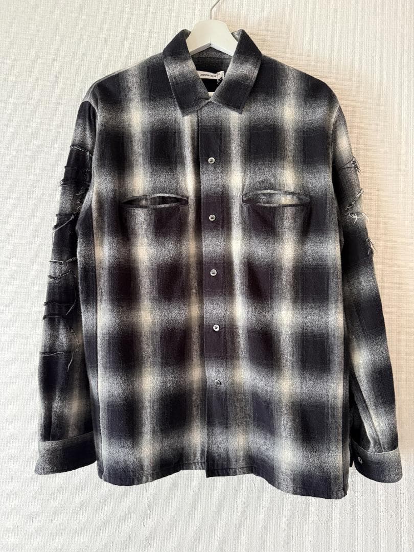 UNDERCOVER リペア加工 チェック柄ネルシャツ GU x UNDERCOVER チェック柄ネルシャツ Sサイズ - メルカリ