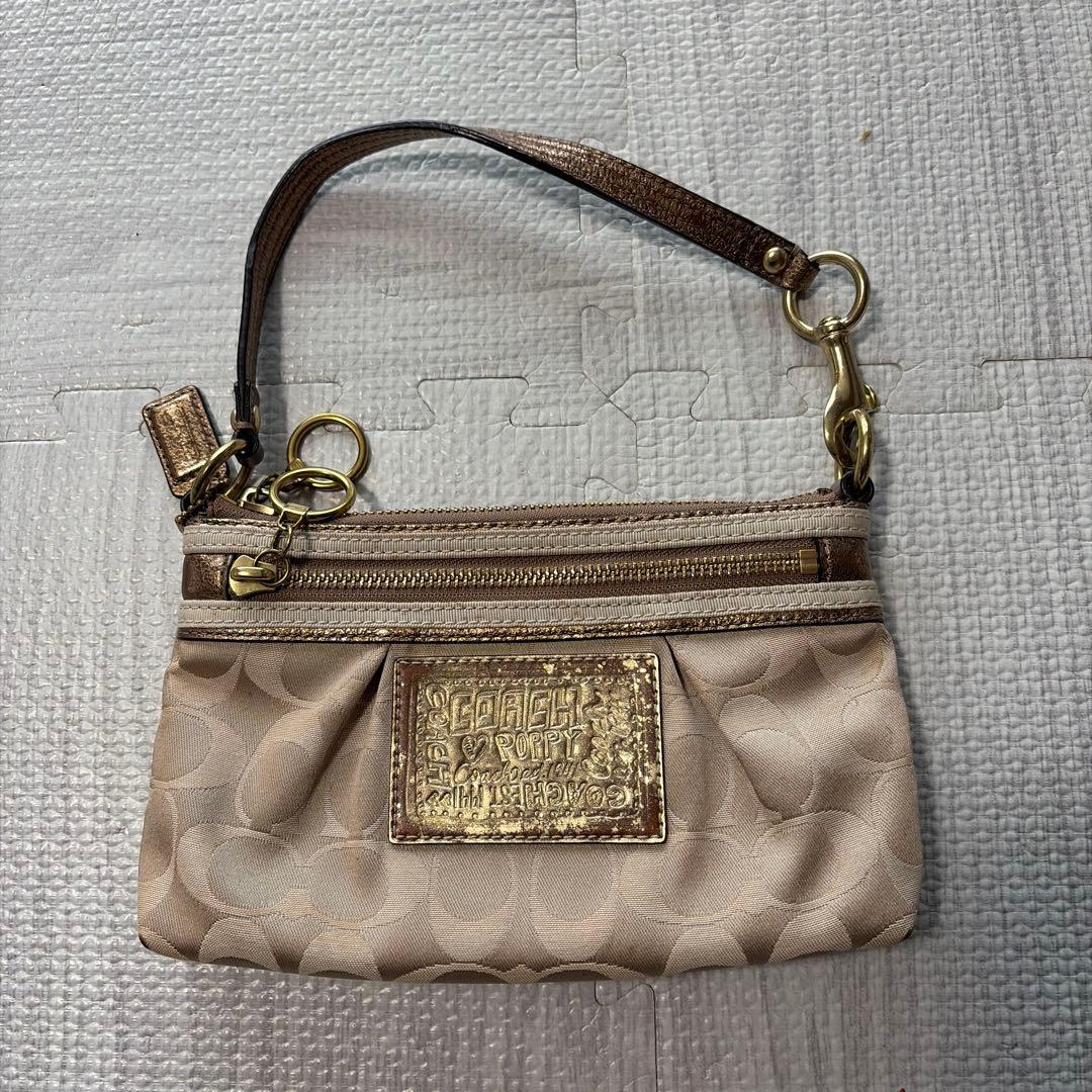 coach コーチ アクセサリーポーチ ポピー キャンバス シグネチャー