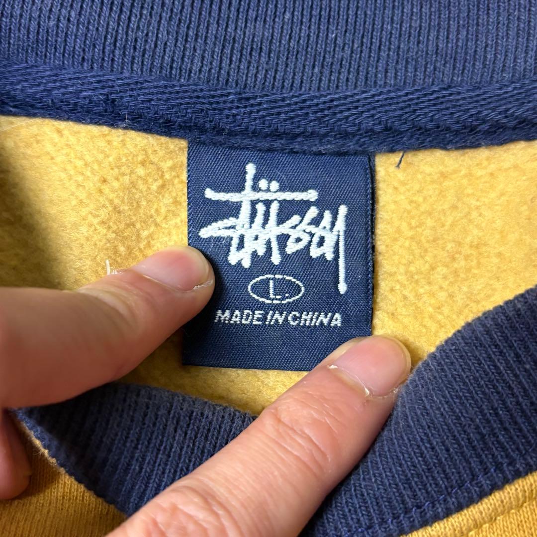 90s Old STUSSY 紺タグ ツートーン ラグランスウェット Mサイズ - メルカリ