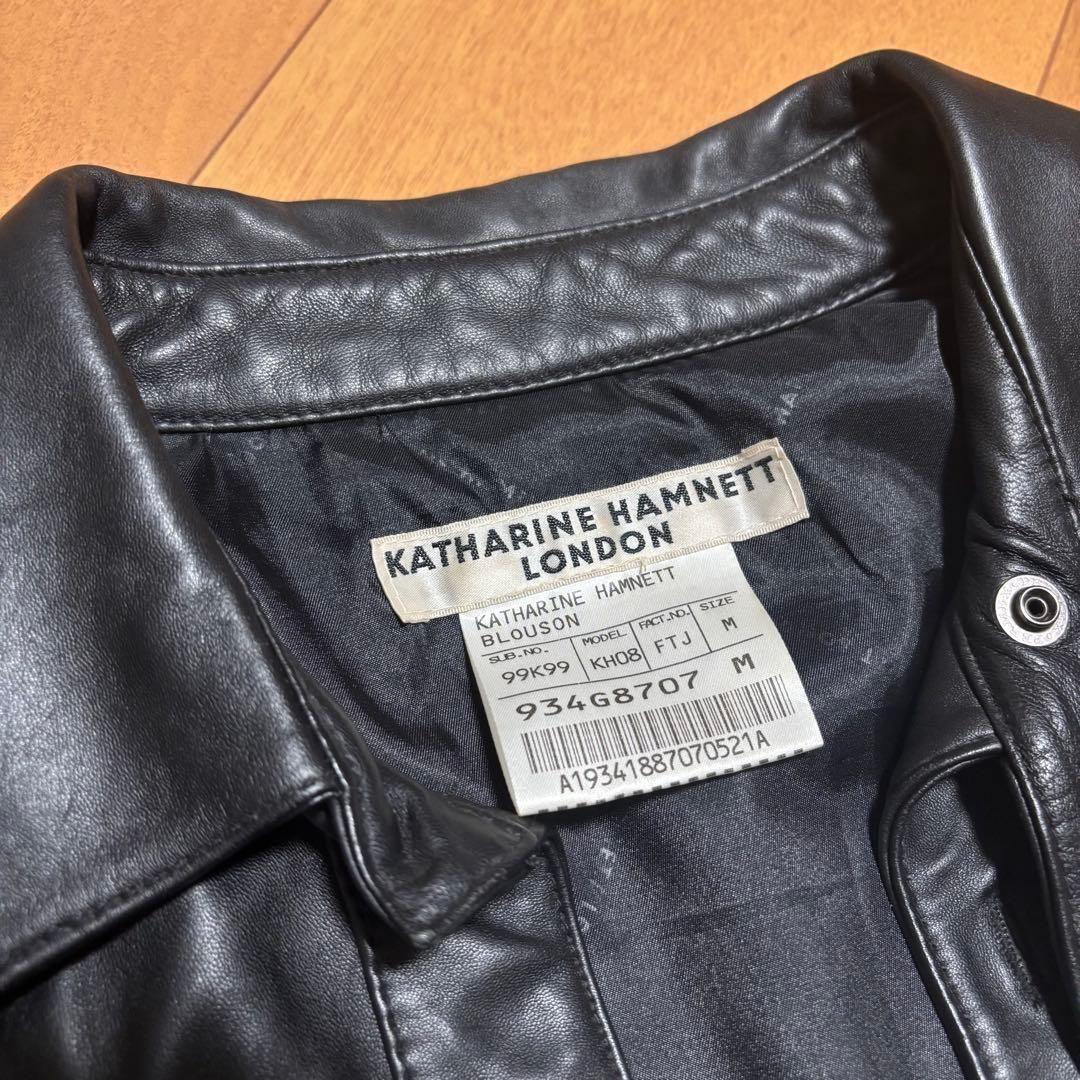 本革/KATHARINE HAMNETT ブラックレザージャケット M - メルカリ