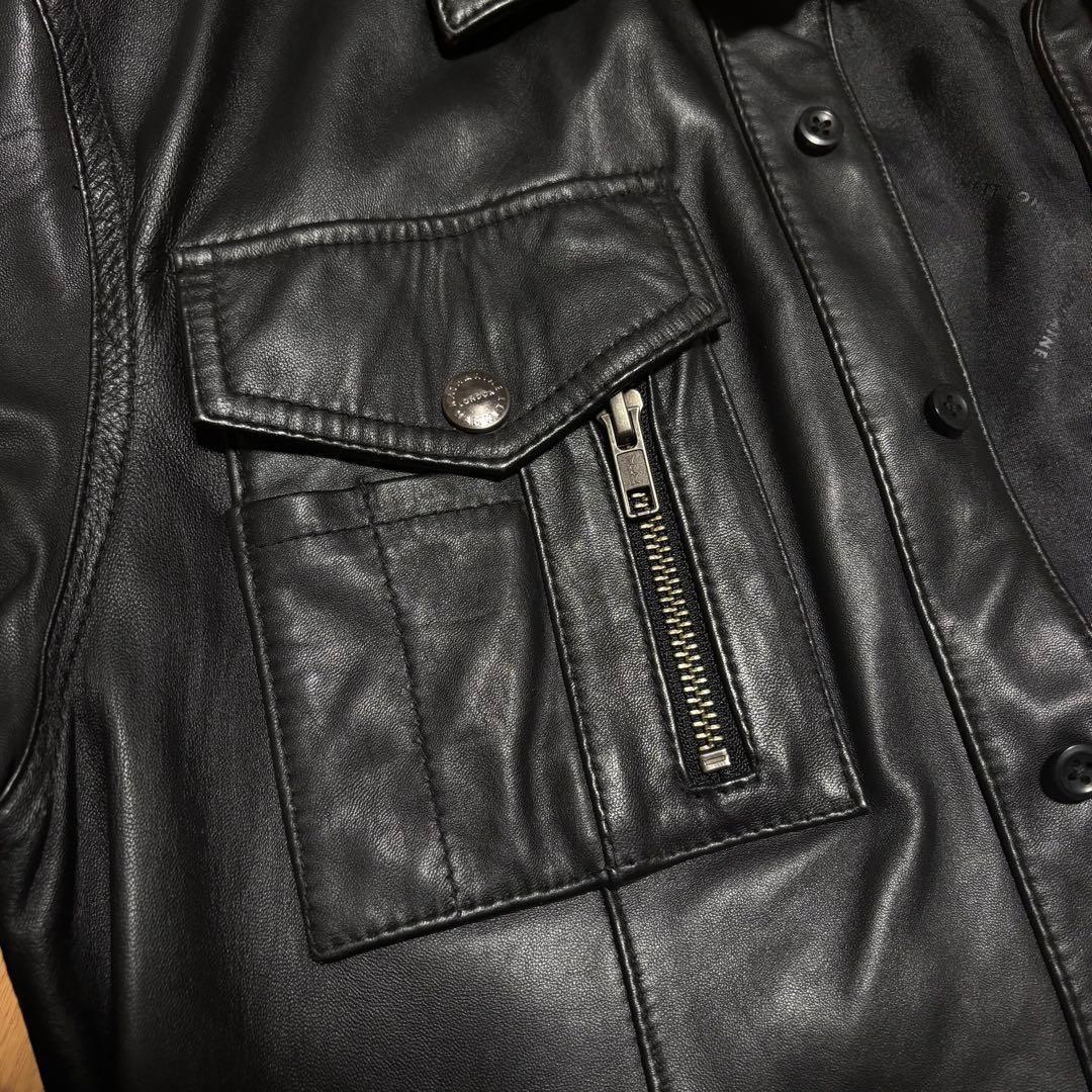 本革/KATHARINE HAMNETT ブラックレザージャケット M - メルカリ