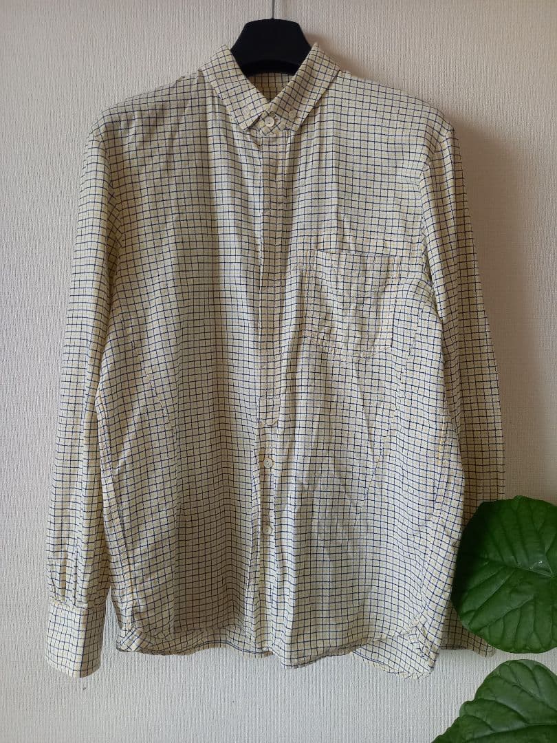 レアNUMBER (N)INEウィンドウペーンチェック☆ボタンダウン☆長袖シャツ レアNUMBER (N)INEウィンドウペーンチェック☆ボタンダウン☆長袖