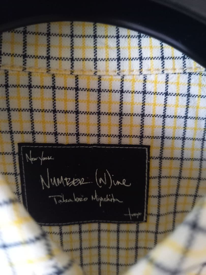 レアNUMBER (N)INEウィンドウペーンチェック☆ボタンダウン☆長袖