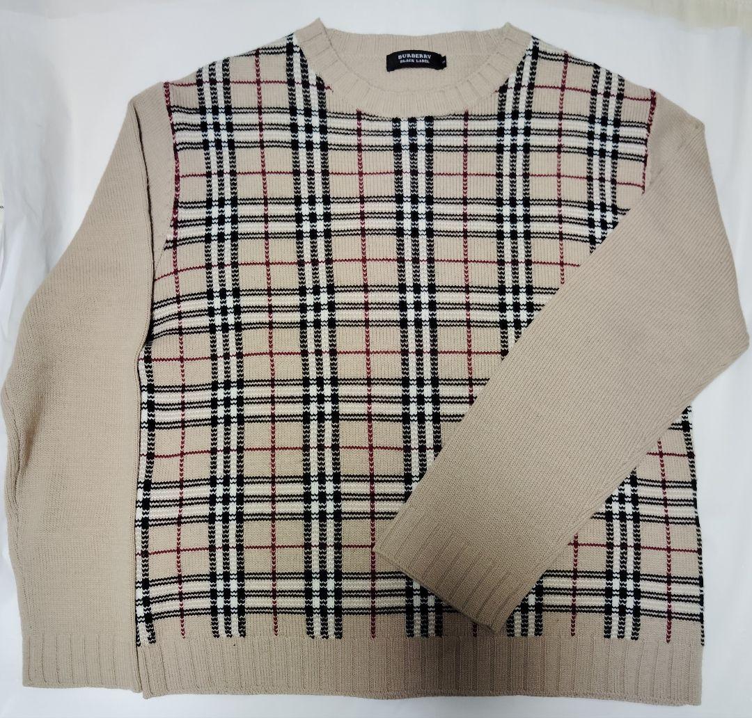 バーバリーブラックレーベル ノバチェック セーター サイズ 3 - メルカリ