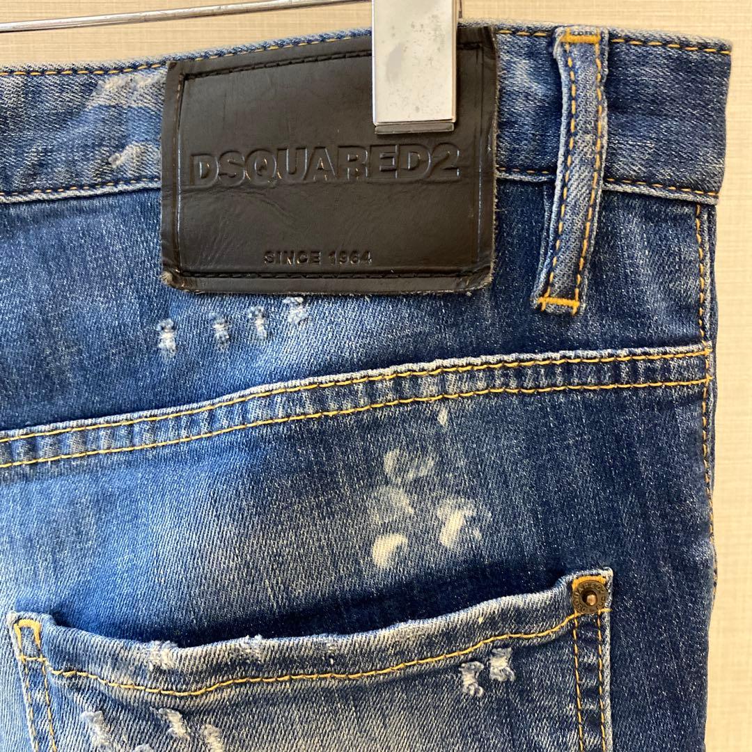 DSQUARED2 スケータージーン ダメージリペア ペイント加工 - メルカリ