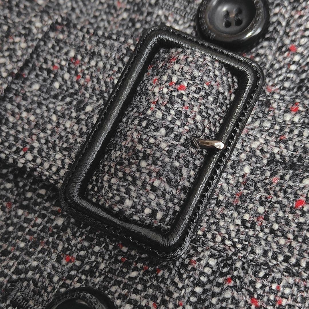 ☆極美品☆バーバリー＊ツイードジャケット＊絹混＊ベルト付き＊