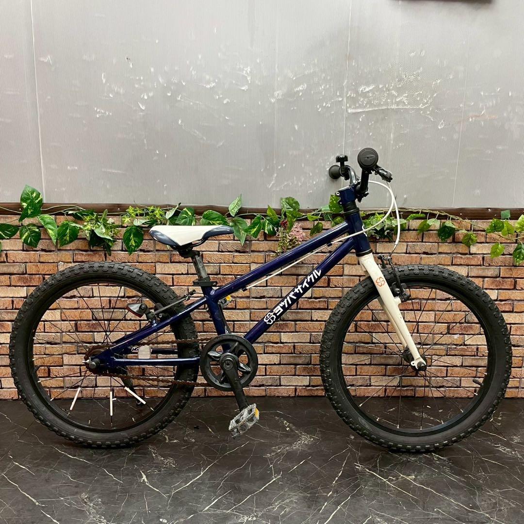 74】子供用自転車 子供車 ヨツバサイクル ブルー 20インチ シングル