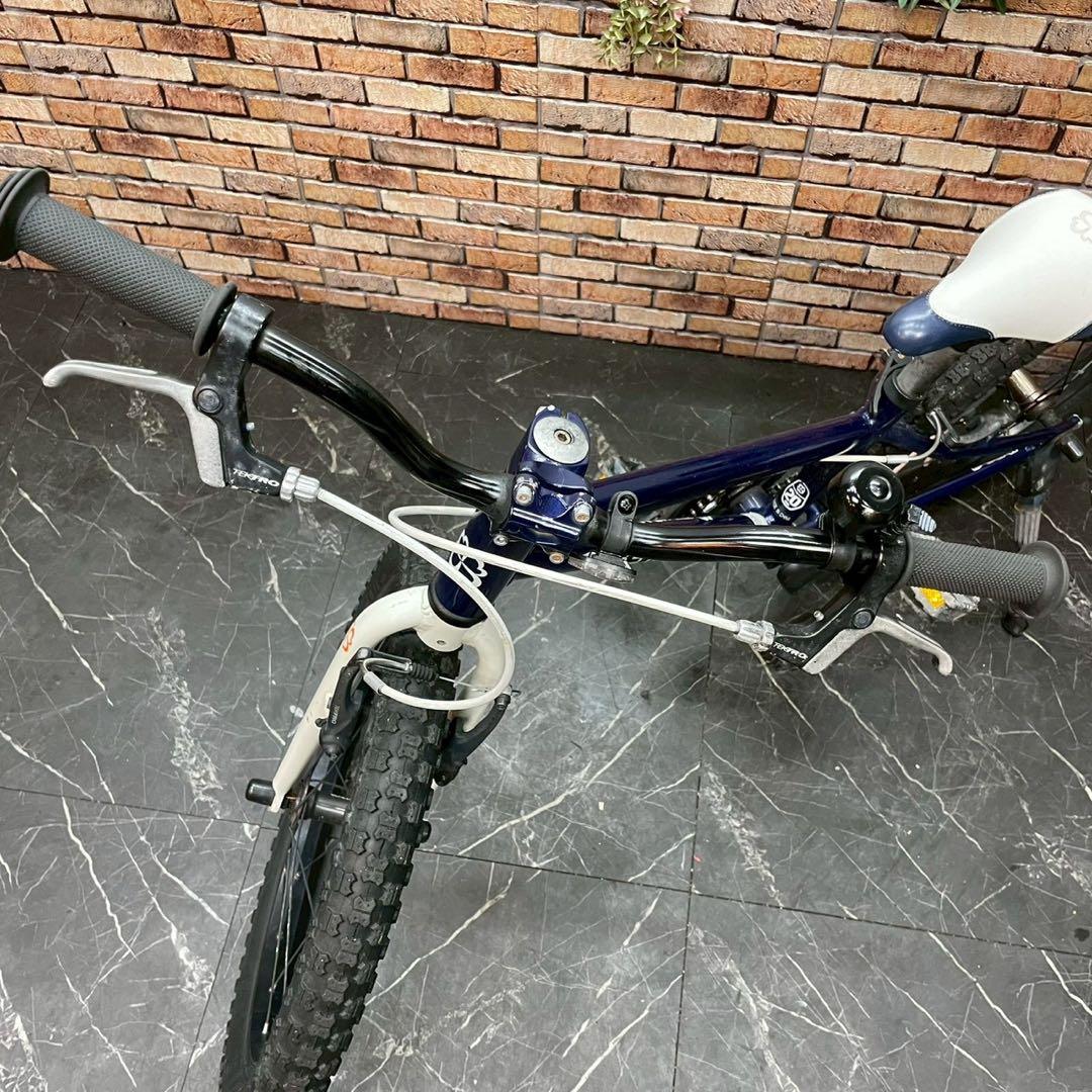 74】子供用自転車 子供車 ヨツバサイクル ブルー 20インチ シングル