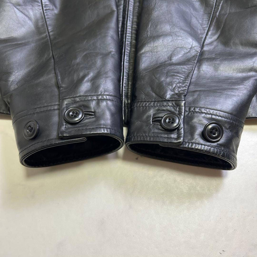 90s】OLD GAP レザージャケット 黒 L ミニマル 中綿 - メルカリ