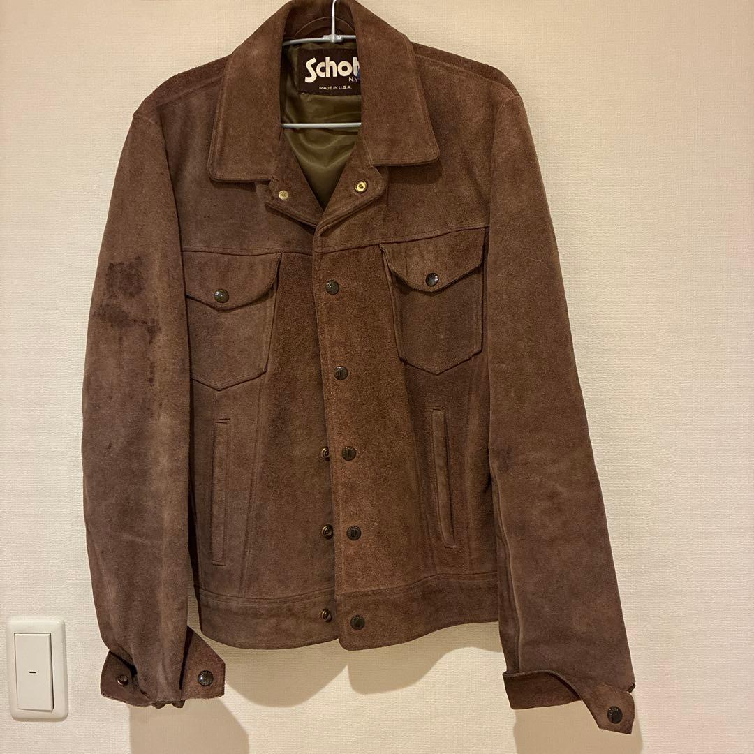 もりお　Schott スエードブラウンジャケット SUEDE SHORT HORN JACKET/スウェード ショートホーン ジャケット
