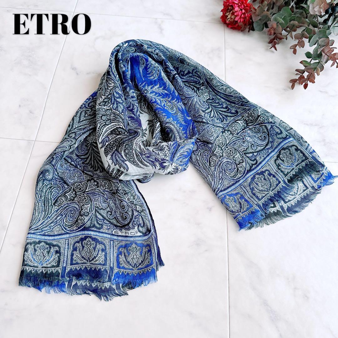 ETRO エトロ ショール、ストール、スカーフ リネン シルク ペイズリー