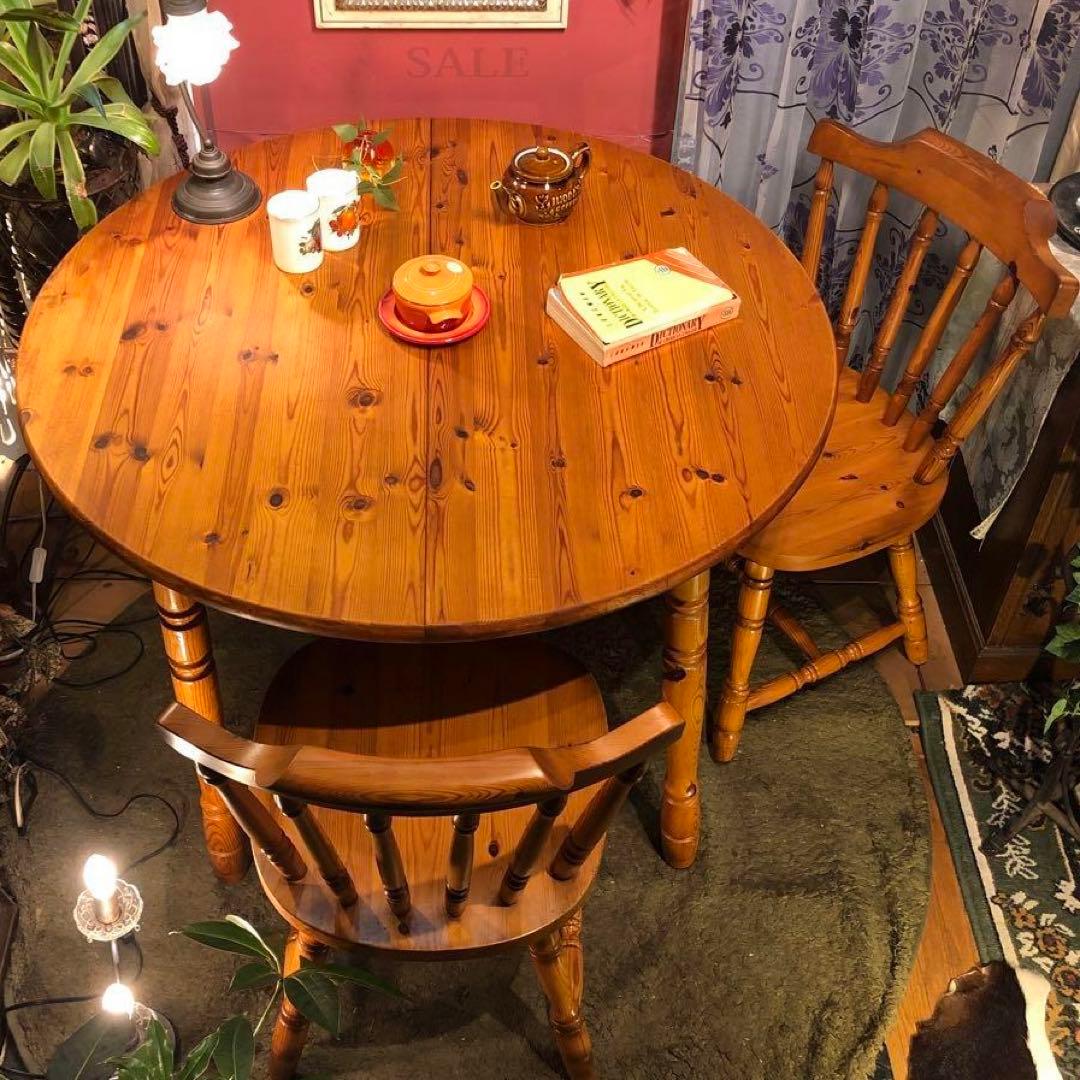 アンティーク・2人用ダイニングテーブルセット　その1 テーブル 楽天市場】ダイニングテーブルセット 3点セット ダイニングセット 2人