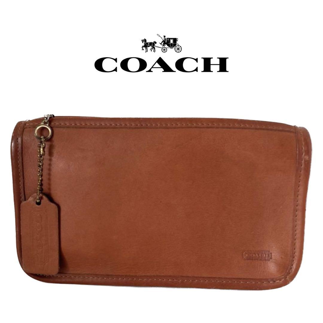 【Old Coach】オールドコーチ ブラウンレザー ポーチ COACH オールドコーチ ブラウン レザーポーチ COACH オールドコーチ