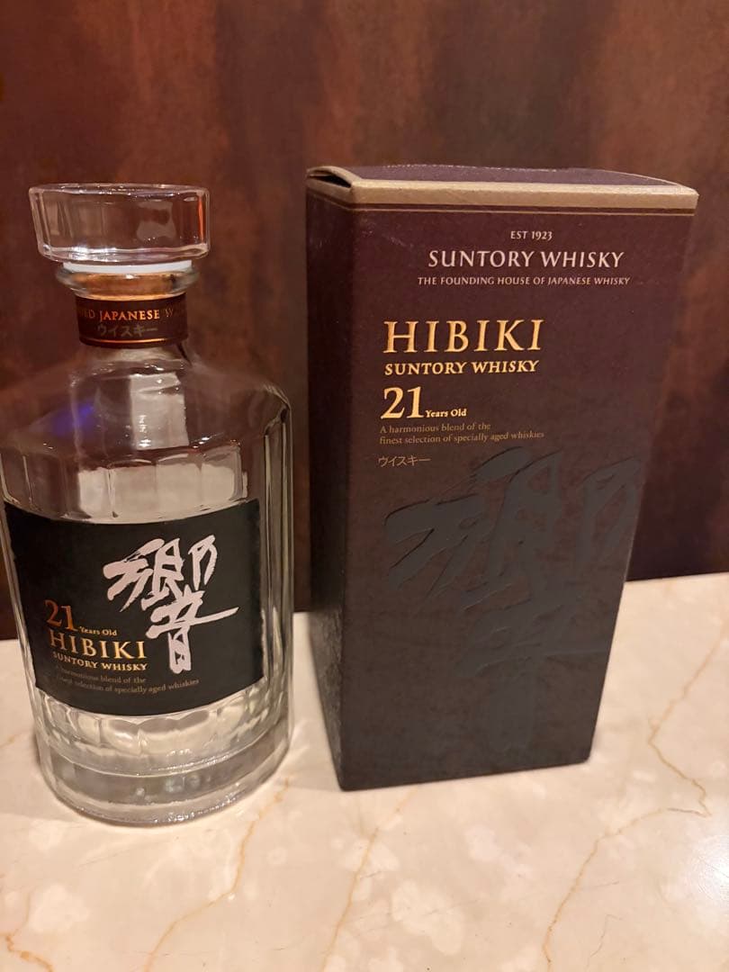 響21年 ウイスキー空瓶箱付き未洗浄一本 - メルカリ