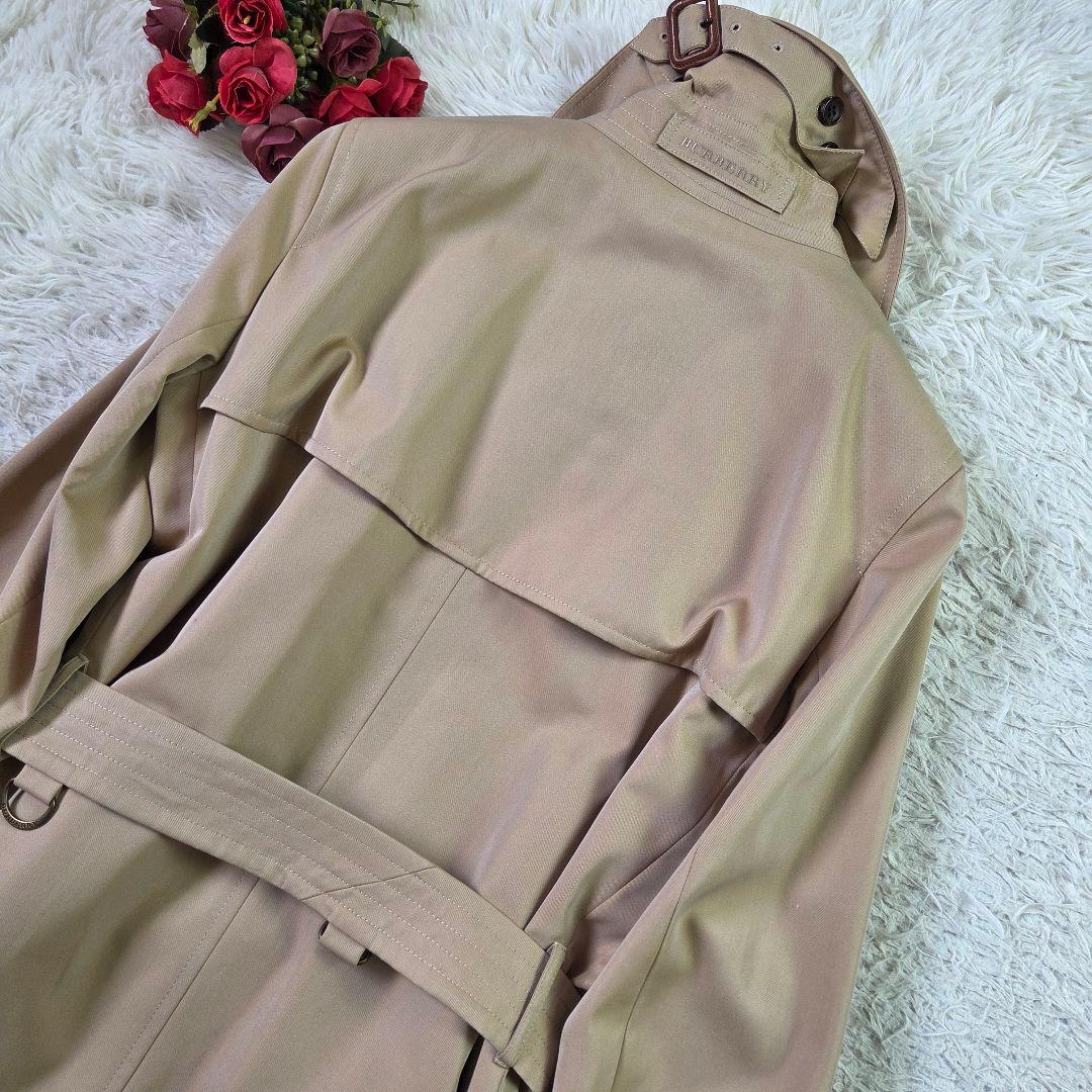 美品 バーバリー トレンチコート ハニーベージュ ノバチェック