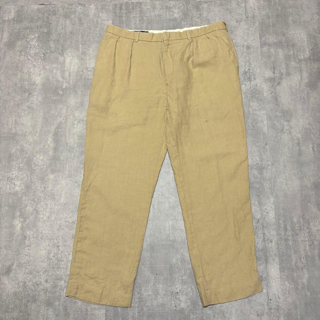 90s ポロバイラルフローレン リネン LINEN スラックス 40×30 - メルカリ