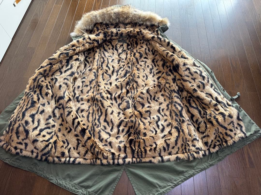 ワコマリア モッズコート レオパード ボア L コヨーテファー - メルカリ
