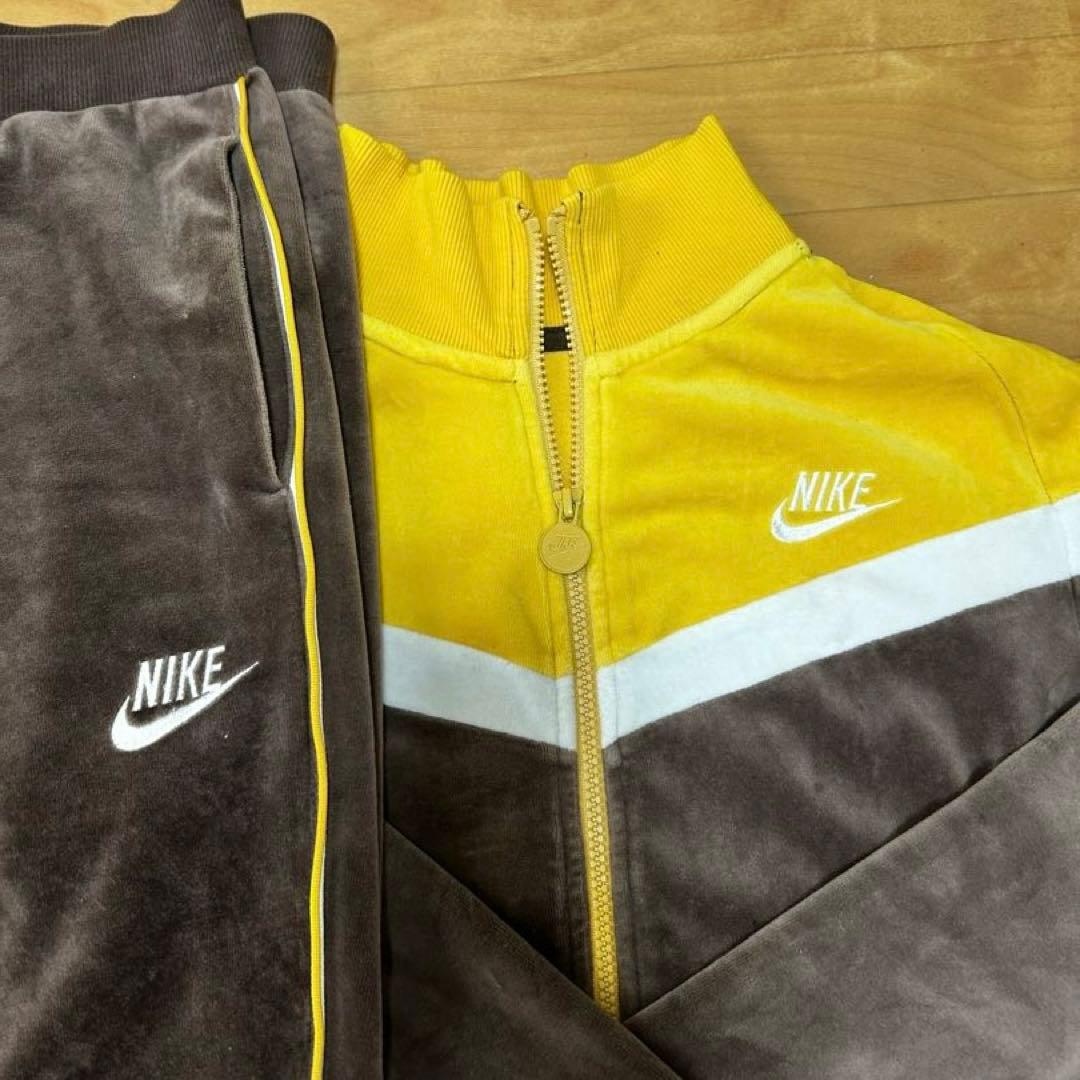 値下げ！00s Nike ベロア フレアパンツ セットアップ - メルカリ