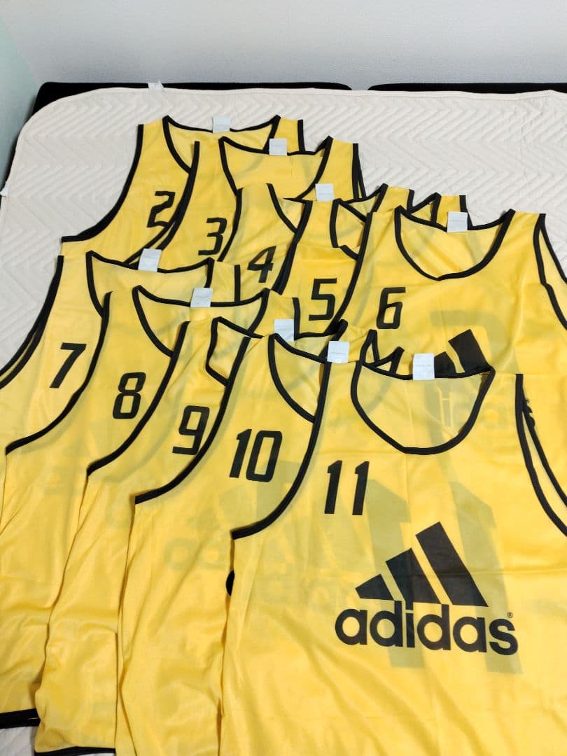 adidas ビブス 10枚セット 黄色 Lサイズ サッカー - メルカリ