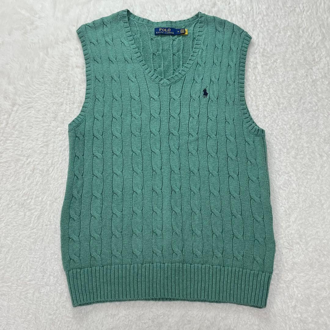 ポロ ポロラルフローレン ケーブルニット ベスト ニット ポニー