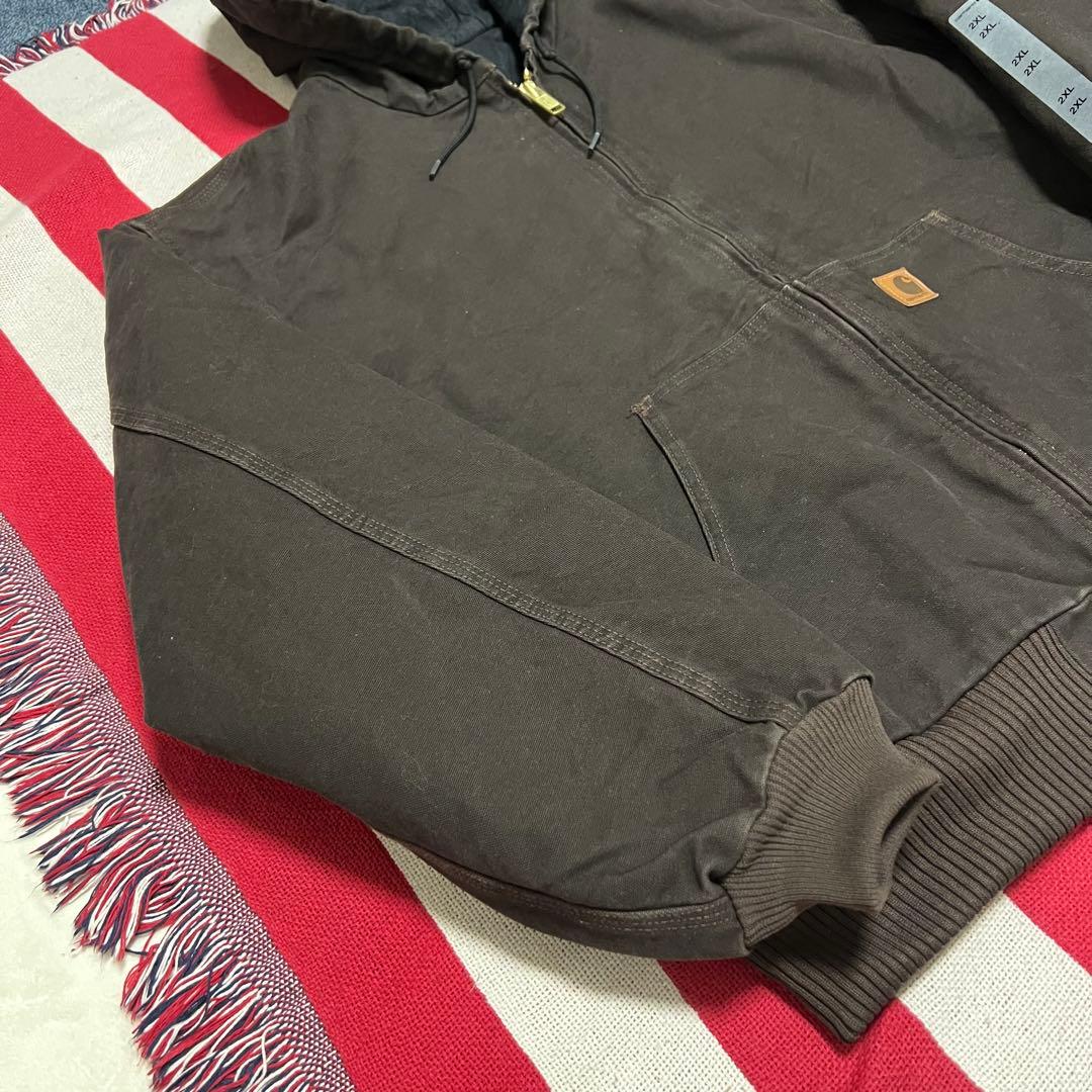 90s carhartt ダックアクティブジャケット デッドストック ブラウン
