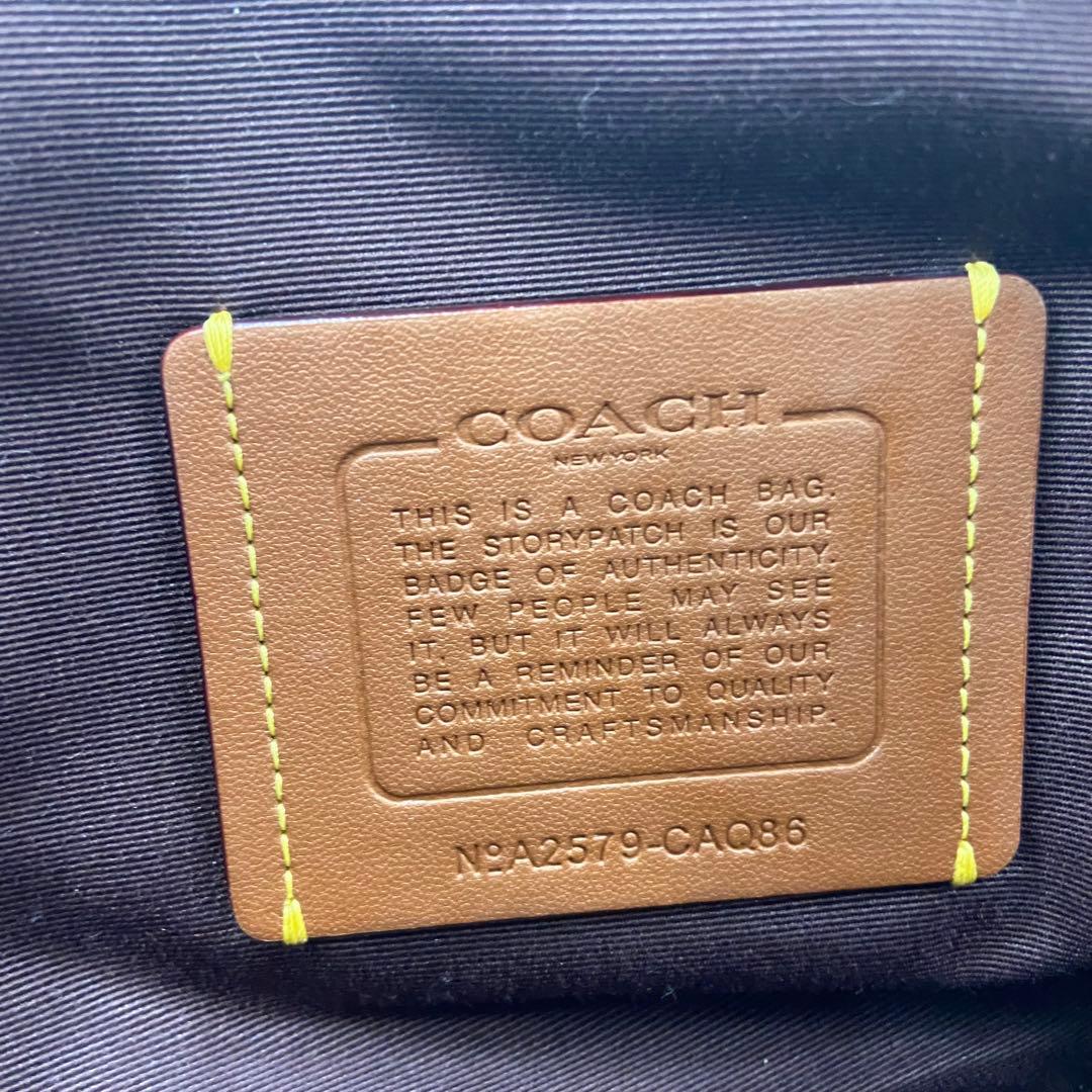 美品✨コーチ エリン ショルダーバッグ レザー シボ革 ビジネス 黒