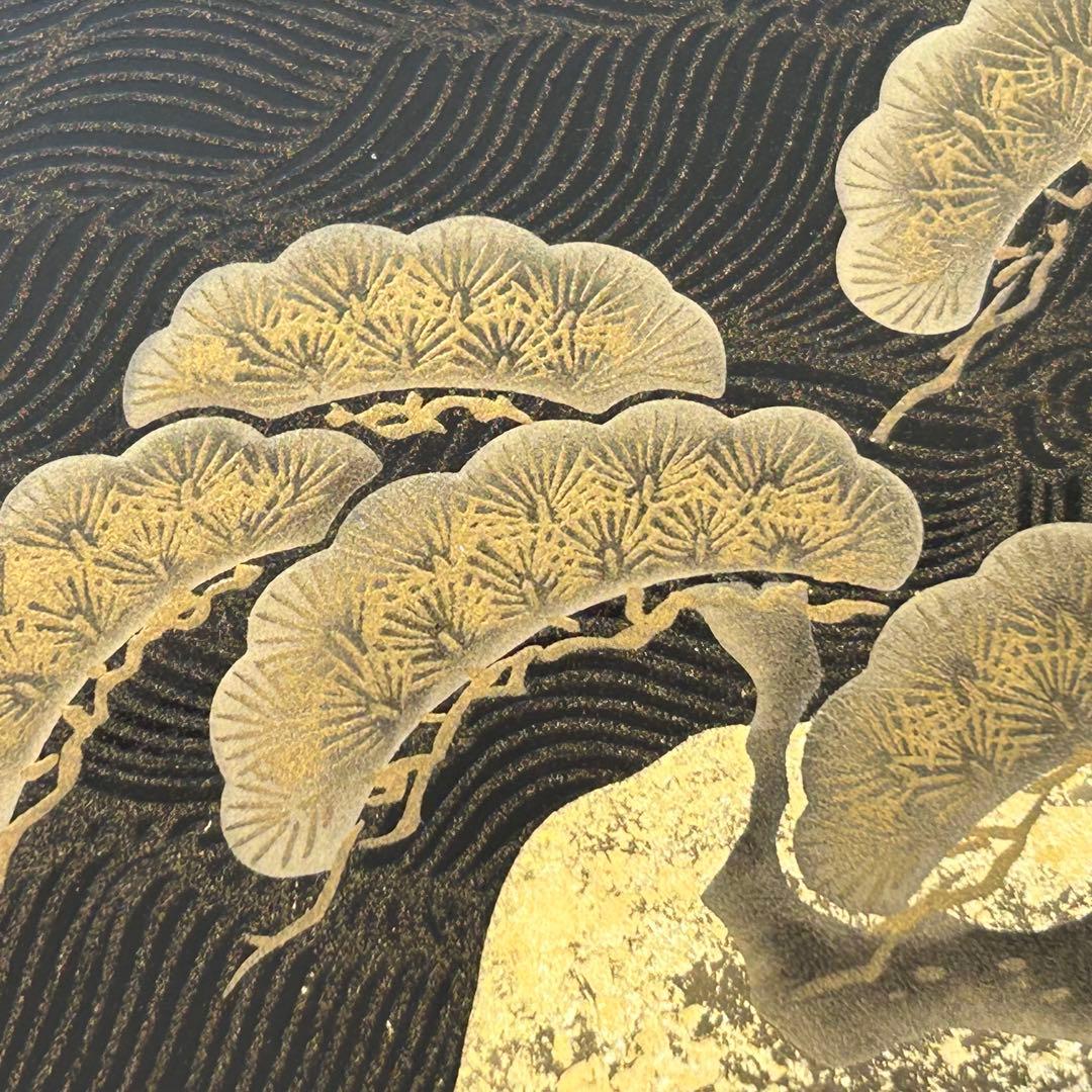 美品】アートパネル 漆器 金蒔絵 掛け軸 小さな掛け軸 パネル 漆アート