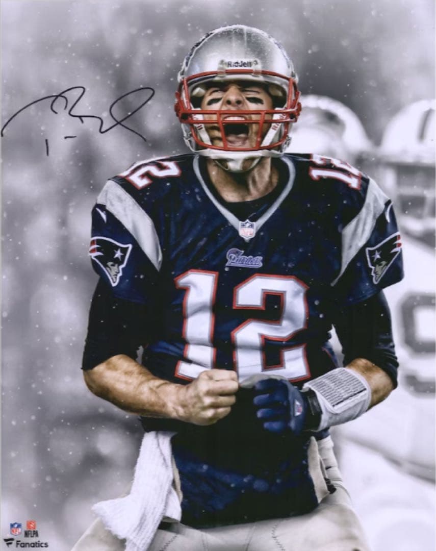 トム・ブレイディ 直筆サイン入りフォトグラフ ニューイングランド