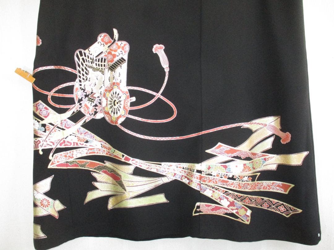 L～2Lサイズ黒留袖からの着物リメイクドレスです 着丈120cm L