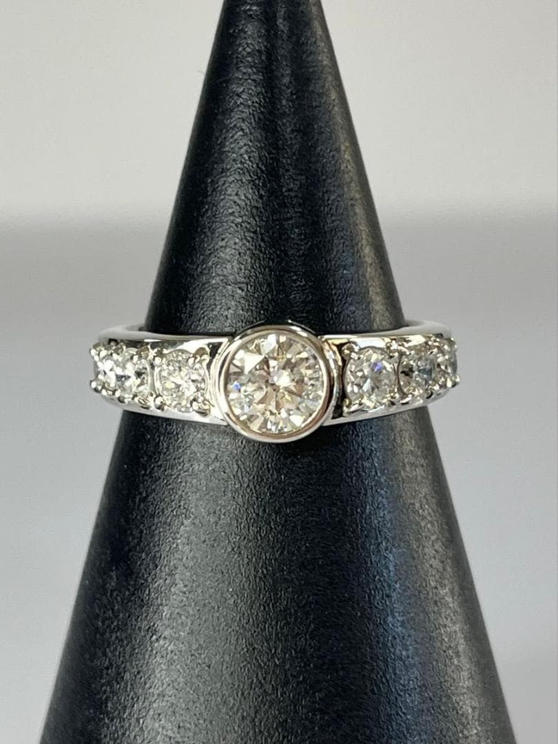 PT 天然ダイヤモンドリング 0.573ct 鑑別カード付き