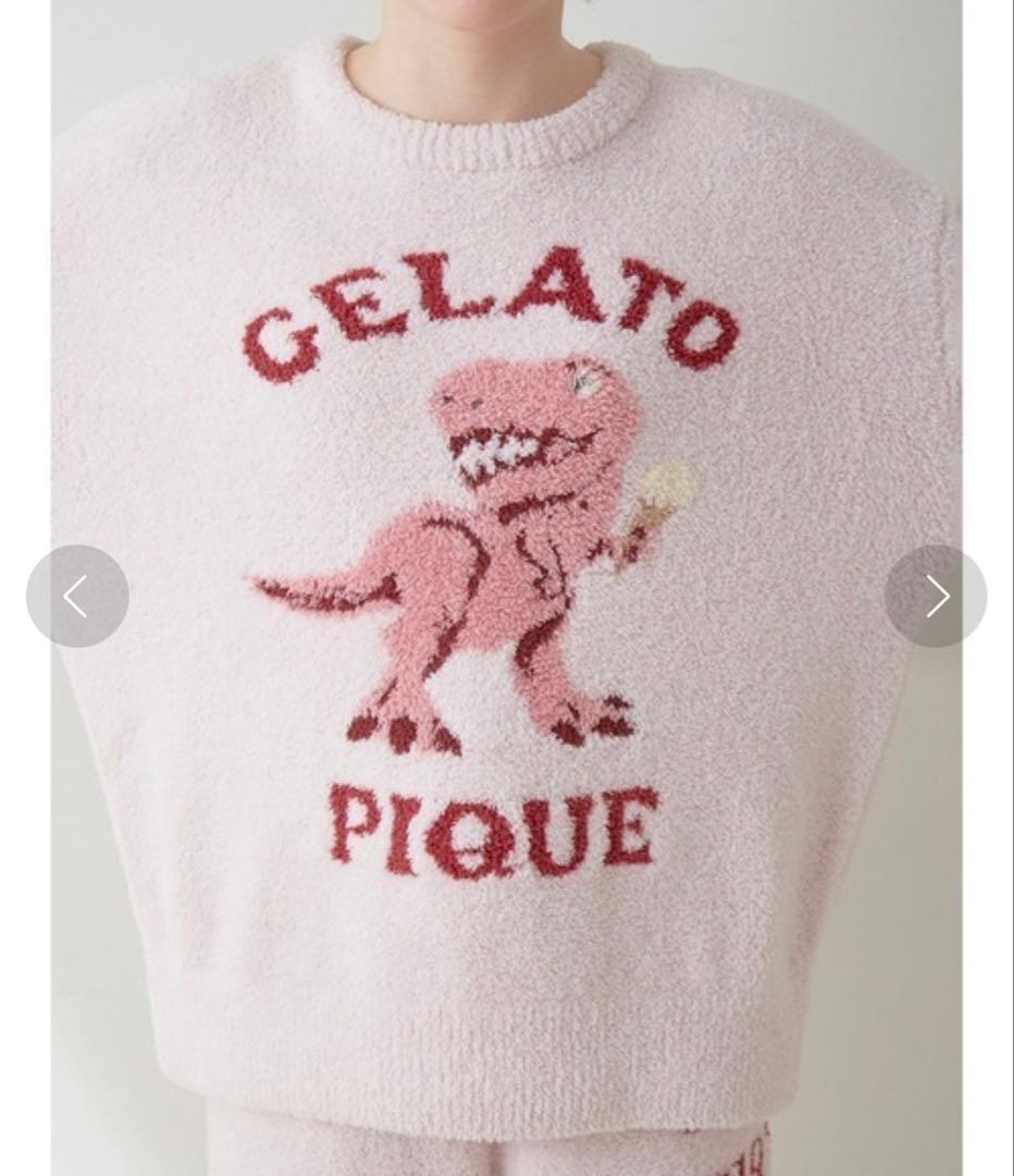 上下セット】GELATO PIQUE 恐竜プリント もこもこルームウェア