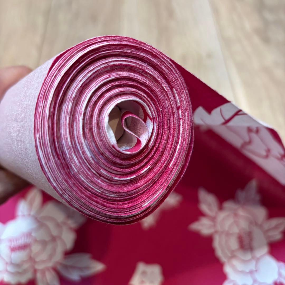 超美品 綿 浴衣 反物 リメイク ハンドメイド ピンク 伊勢ヶ濱 相撲