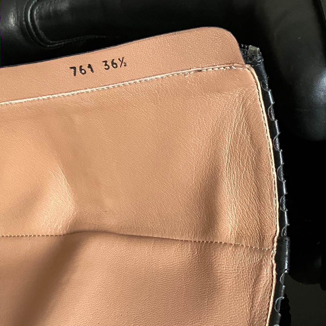 希少 ALAIA レザーロングブーツ ビンテージ アズディン・アライア