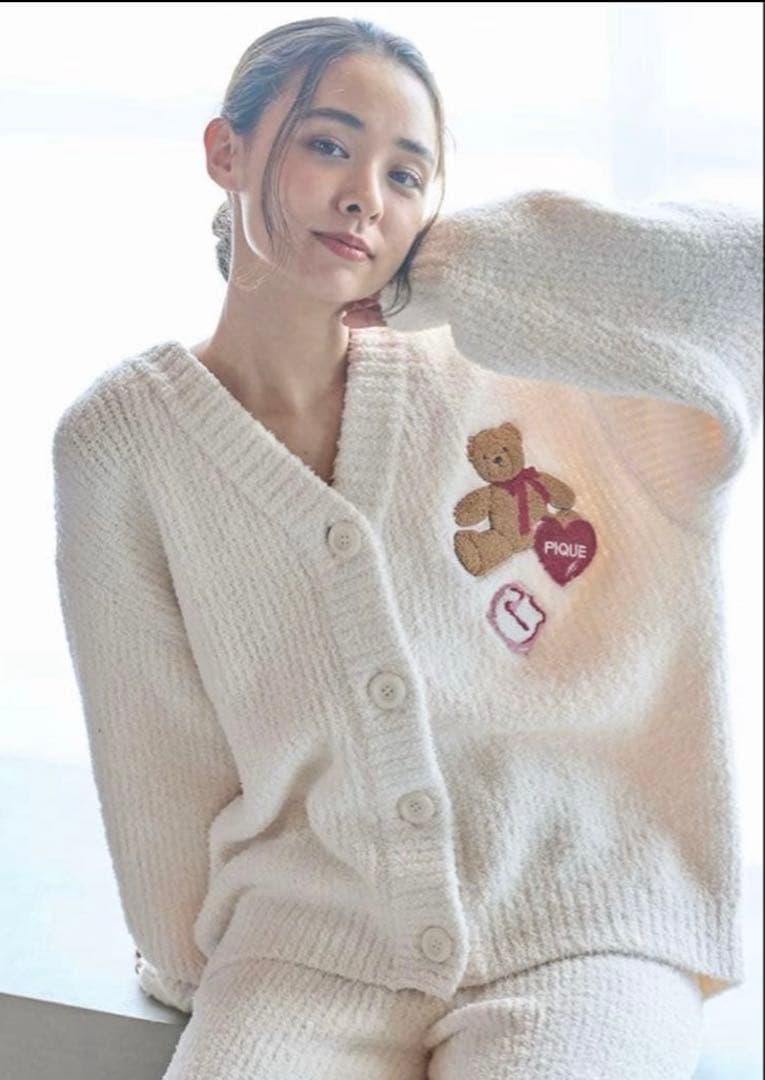 ジェラートピケgelato pique テディベア刺繍カーディガン - メルカリ