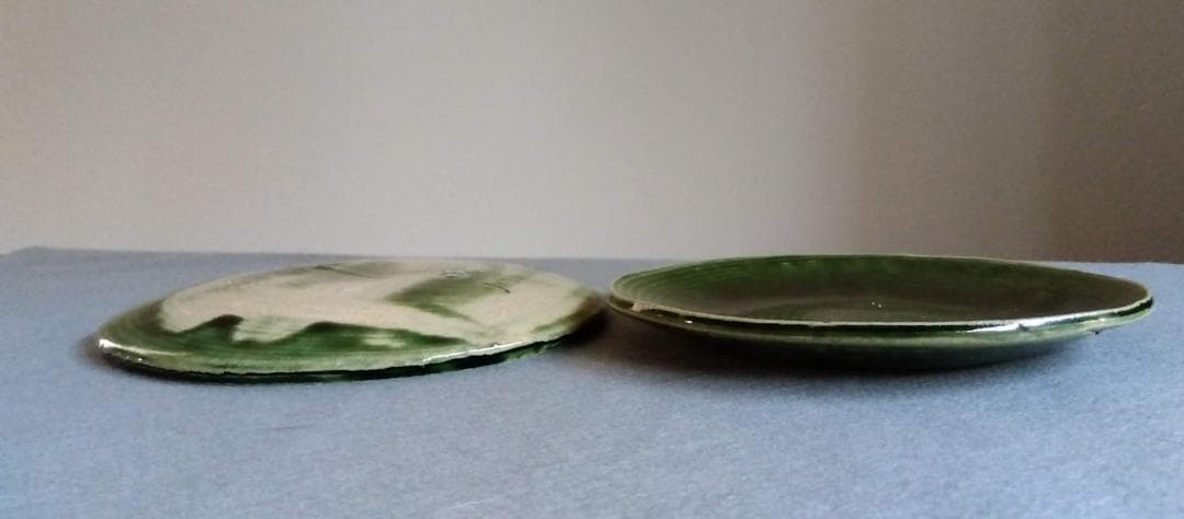 美濃焼の名工　大嶋久興　【子の日窯】　　織部　希少美品　中皿　5枚セット