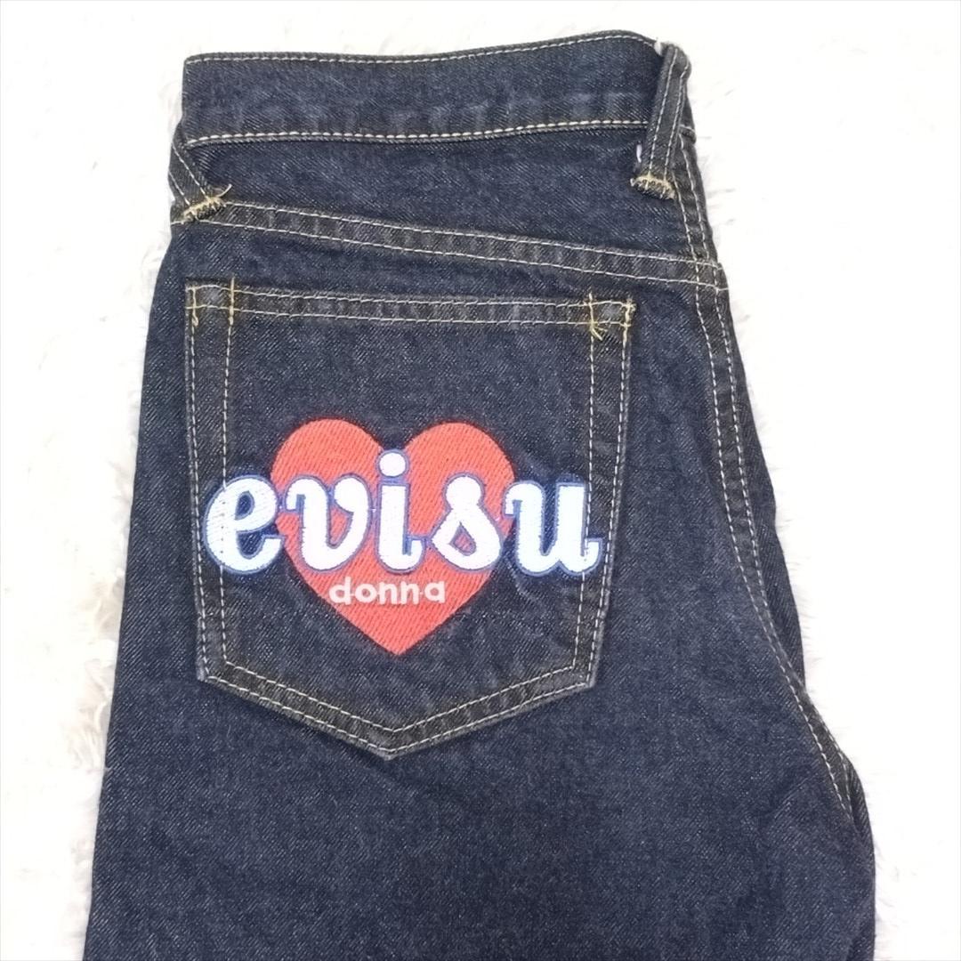 美品】EVISU 刺繡入り デニムパンツ ジーンズ M ストレート k25