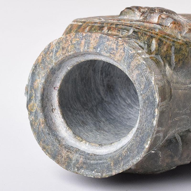 水芙蓉様専用 中国 玉石彫刻 神獣型壷 V R8307 - メルカリ