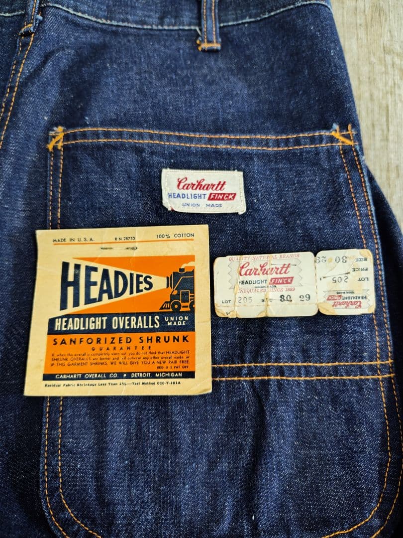 博物館級 60's カーハート × ヘッドライト × フィンクス トリプル