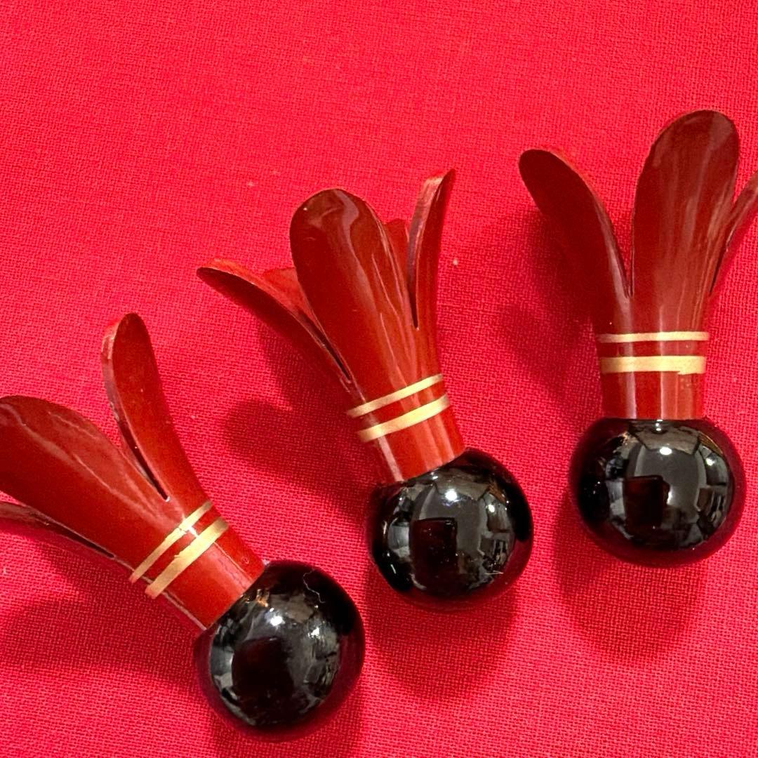 蘭子❀.*・゜ たち吉赤絵金彩角皿　庫山窯羽子板皿　No.4-24