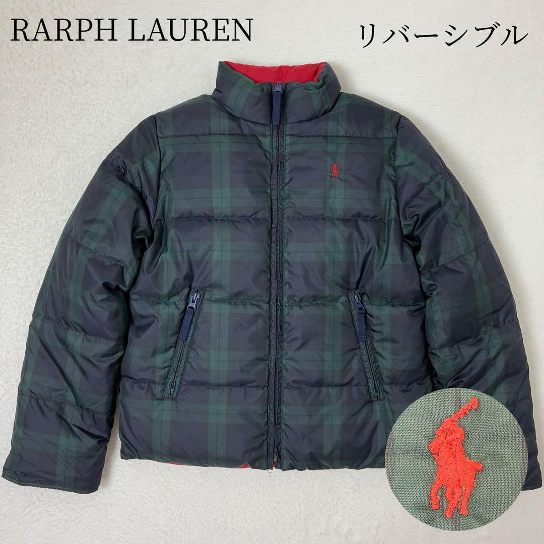 ラルフローレン ダウンジャケット ブラックウォッチ リバーシブル 150