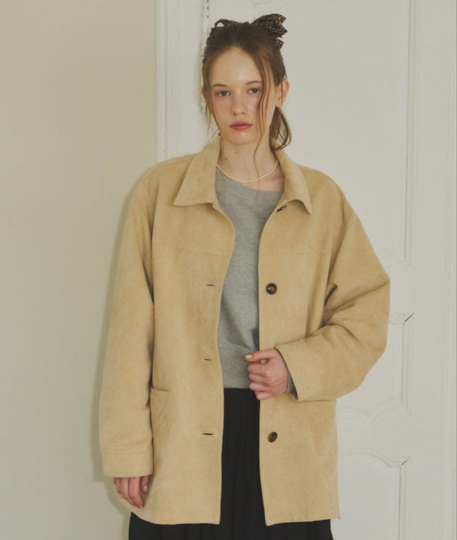 GIUNON suede touch jacket スエードタッチジャケット