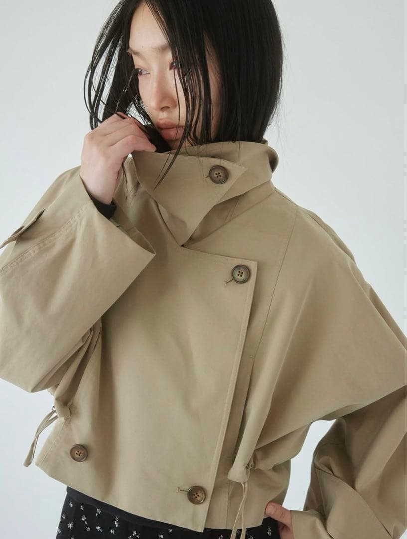 SeaRoomLynn Multi collarショートトレンチコート ベージュ - メルカリ