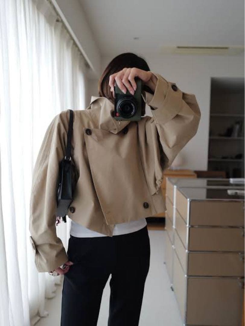 SeaRoomLynn Multi collarショートトレンチコート ベージュ - メルカリ