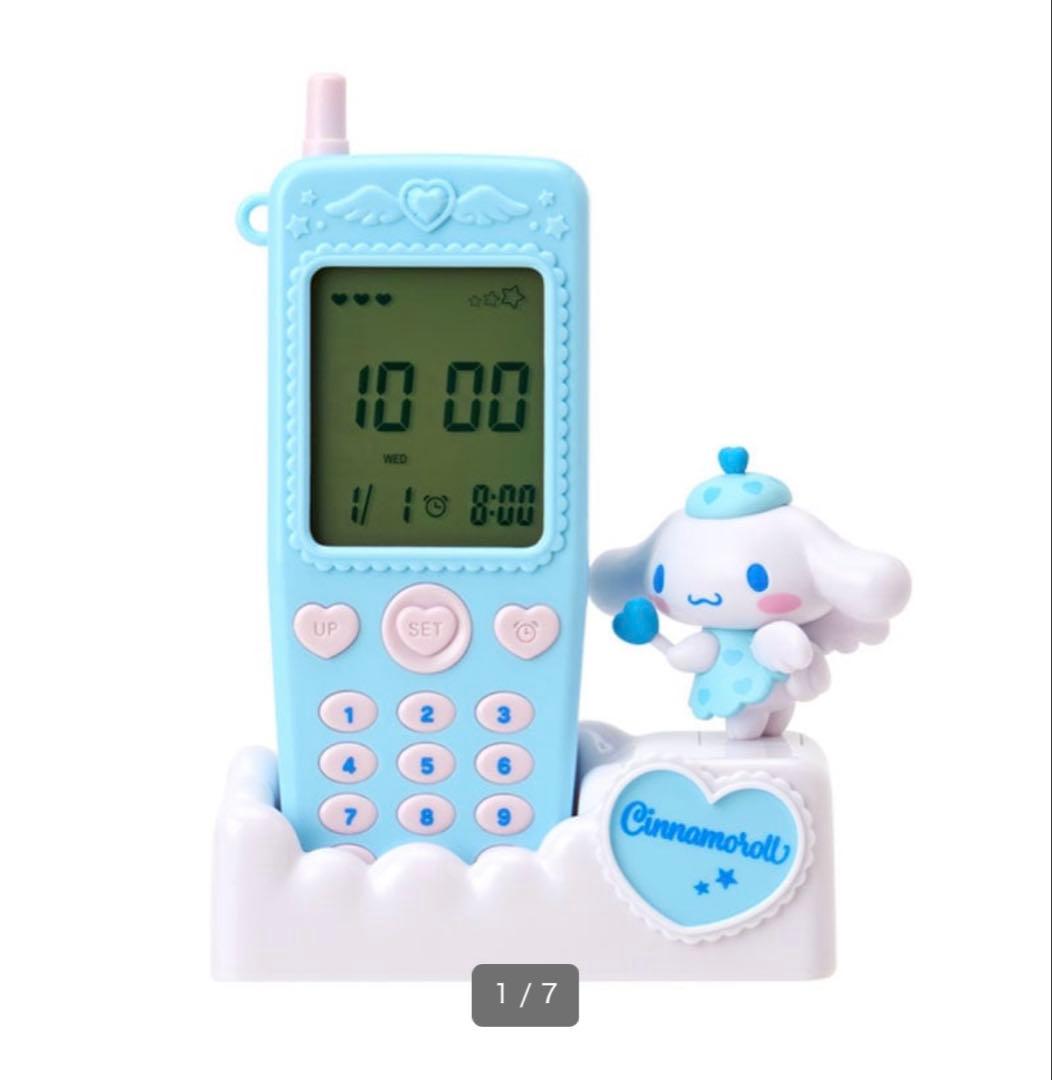 シナモロール ガラケー形置き時計 シナモン 携帯 ウォッチ サンリオ